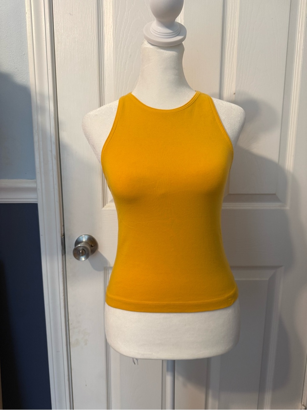 Zara Bright Mustard Halter Crop Top